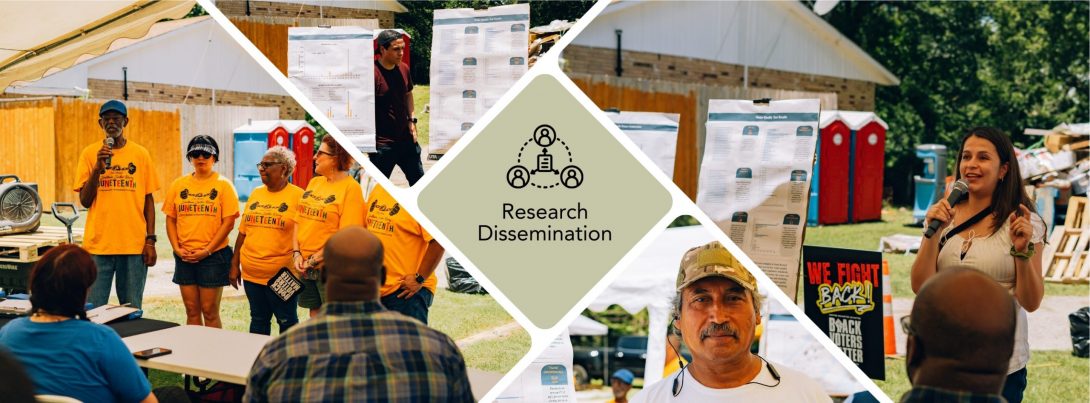 images from the project that highlight research dissemination work