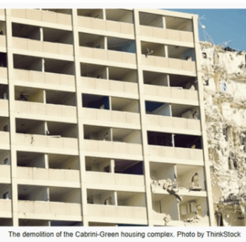 The demolition of the Cabrini-Green housing complex. Photo by ThinkStock 