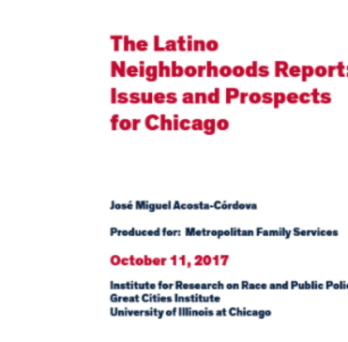 Cover of the Latino Neighborhoods Report 