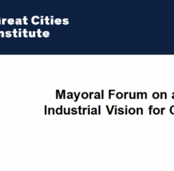 Cover of the Mayoral Forum on a New Industrial Vision for Chicago Presentation 