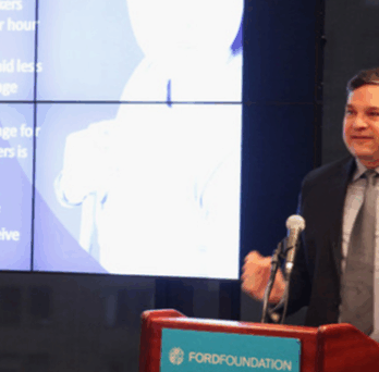 Nik Theodore speaking at Ford Foundation 