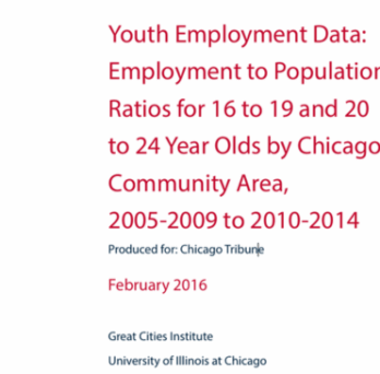 Cover of Youth Employment Data Report, Feb 2016 