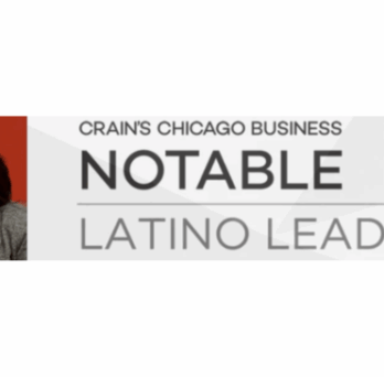 Banner for Teresa Cordova being selected as Crain's Chicago Business' Notable Latino Leader 